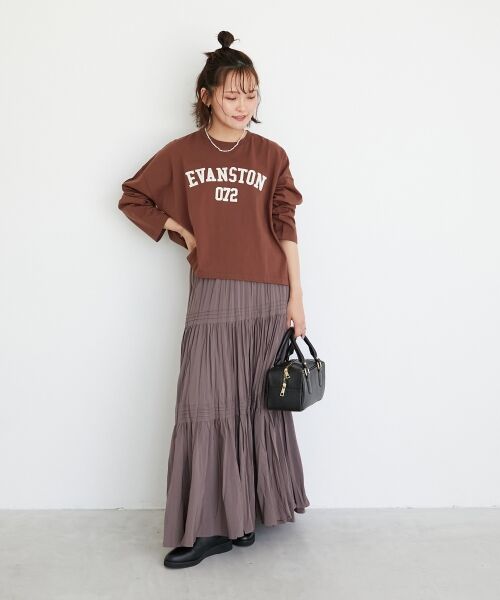 le.coeur blanc / ルクールブラン Tシャツ | 《WEB限定アイテム》カレッジロゴオーバーロンT | 詳細22