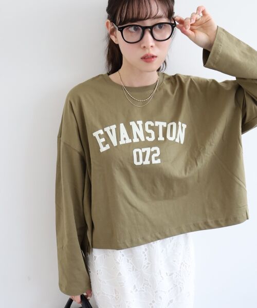 le.coeur blanc / ルクールブラン Tシャツ | 《WEB限定アイテム》カレッジロゴオーバーロンT | 詳細3