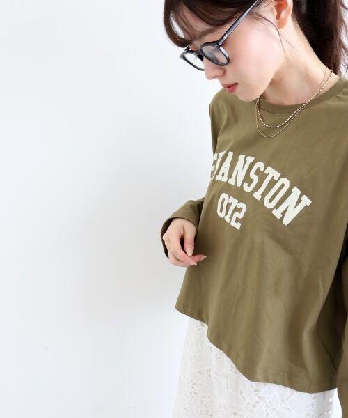 le.coeur blanc / ルクールブラン Tシャツ | 《WEB限定アイテム》カレッジロゴオーバーロンT | 詳細6