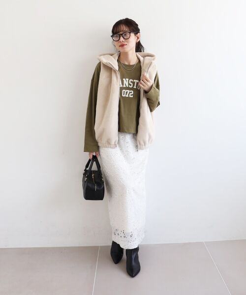 le.coeur blanc / ルクールブラン Tシャツ | 《WEB限定アイテム》カレッジロゴオーバーロンT | 詳細14