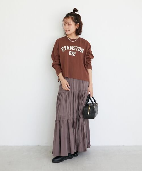 le.coeur blanc / ルクールブラン Tシャツ | 《WEB限定アイテム》カレッジロゴオーバーロンT | 詳細22