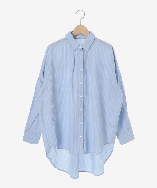 le.coeur blanc / ルクールブラン シャツ・ブラウス | 《WEB限定アイテム》バックギャザーストライプオーバーシャツ | 詳細1