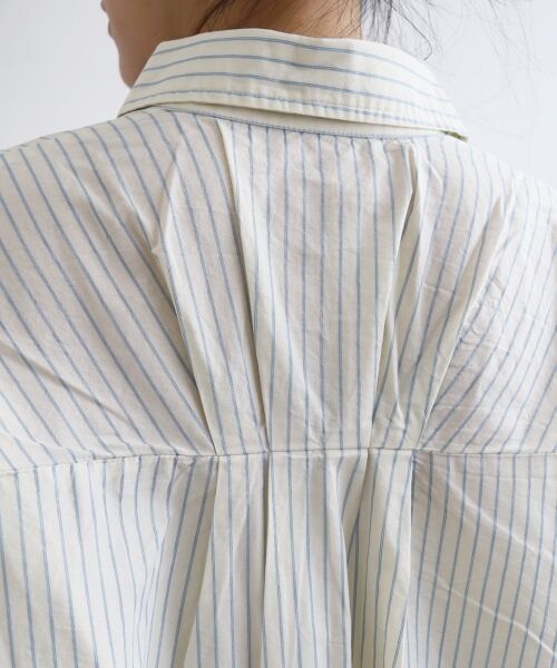 le.coeur blanc / ルクールブラン シャツ・ブラウス | 《WEB限定アイテム》バックギャザーストライプオーバーシャツ | 詳細20