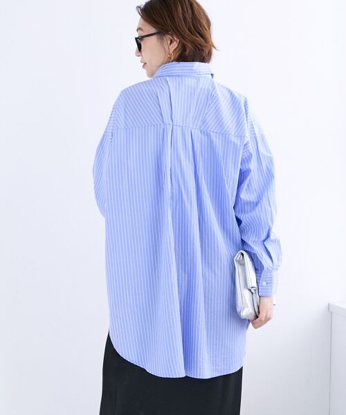 le.coeur blanc / ルクールブラン シャツ・ブラウス | 《WEB限定アイテム》バックギャザーストライプオーバーシャツ | 詳細30