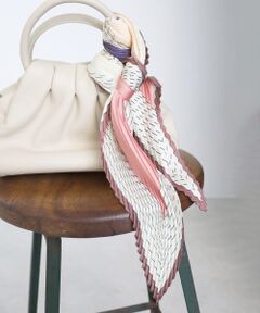 le.coeur blanc / ルクールブラン バンダナ・スカーフ | 《WEB限定アイテム》パネルフラワープリーツスカーフ