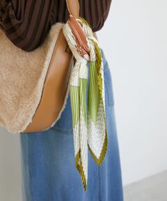 le.coeur blanc / ルクールブラン バンダナ・スカーフ | 《WEB限定アイテム》パネルフラワープリーツスカーフ