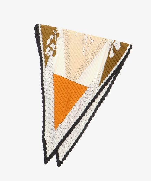 le.coeur blanc / ルクールブラン バンダナ・スカーフ | 《WEB限定アイテム》パネルフラワープリーツスカーフ | 詳細1