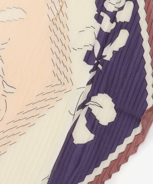 le.coeur blanc / ルクールブラン バンダナ・スカーフ | 《WEB限定アイテム》パネルフラワープリーツスカーフ | 詳細14