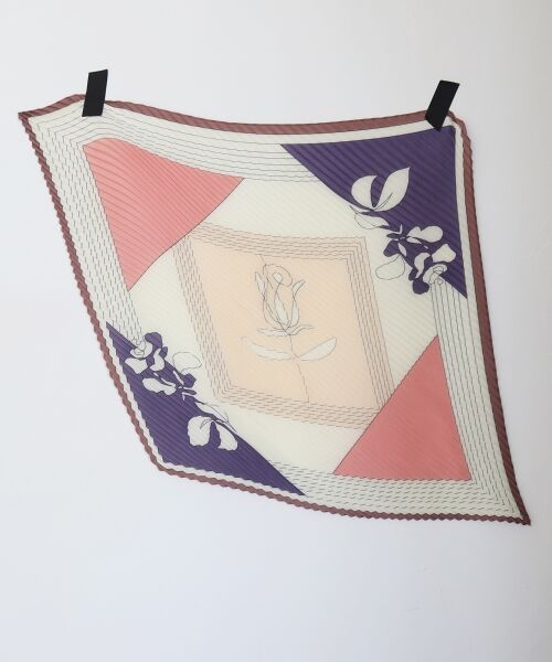 le.coeur blanc / ルクールブラン バンダナ・スカーフ | 《WEB限定アイテム》パネルフラワープリーツスカーフ | 詳細7