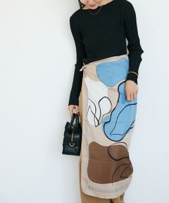 le.coeur blanc / ルクールブラン バンダナ・スカーフ | ニュアンスプリントビッグスカーフ