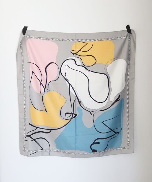le.coeur blanc / ルクールブラン バンダナ・スカーフ | ニュアンスプリントビッグスカーフ | 詳細1