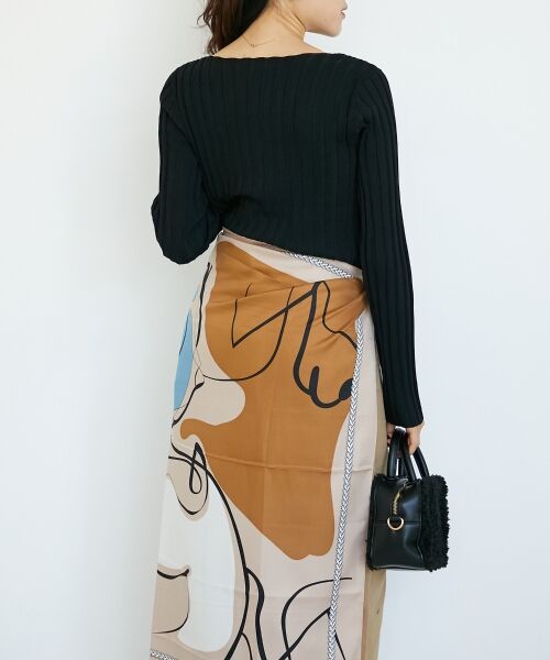 le.coeur blanc / ルクールブラン バンダナ・スカーフ | ニュアンスプリントビッグスカーフ | 詳細10