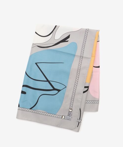 le.coeur blanc / ルクールブラン バンダナ・スカーフ | ニュアンスプリントビッグスカーフ | 詳細11