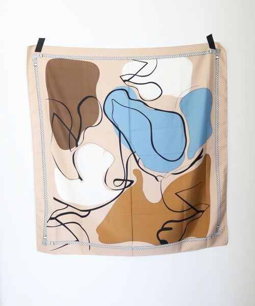 le.coeur blanc / ルクールブラン バンダナ・スカーフ | ニュアンスプリントビッグスカーフ | 詳細2