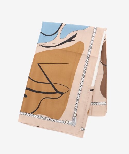 le.coeur blanc / ルクールブラン バンダナ・スカーフ | ニュアンスプリントビッグスカーフ | 詳細4