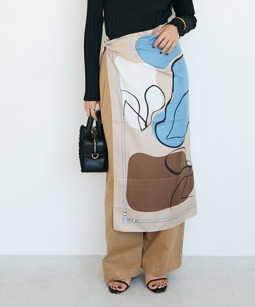 le.coeur blanc / ルクールブラン バンダナ・スカーフ | ニュアンスプリントビッグスカーフ | 詳細7