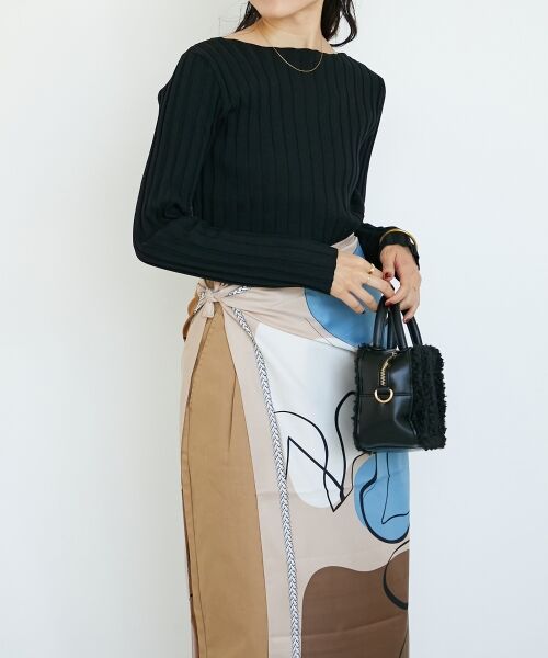 le.coeur blanc / ルクールブラン バンダナ・スカーフ | ニュアンスプリントビッグスカーフ | 詳細8