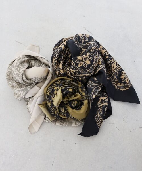 le.coeur blanc / ルクールブラン バンダナ・スカーフ | 《WEB限定アイテム》ペイズリープリントビッグスカーフ | 詳細10