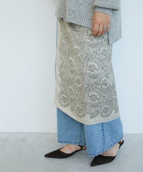 le.coeur blanc / ルクールブラン バンダナ・スカーフ | 《WEB限定アイテム》ペイズリープリントビッグスカーフ | 詳細4