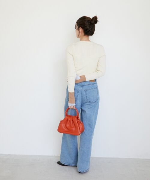 le.coeur blanc / ルクールブラン ニット・セーター | 《WEB限定アイテム》レイヤードカフス配色リブニット | 詳細14