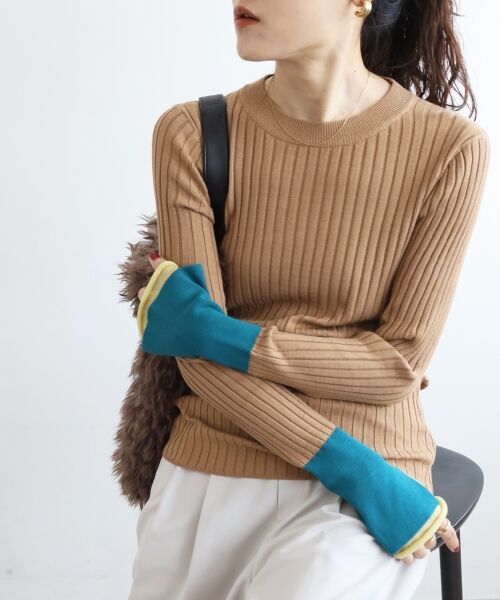 le.coeur blanc / ルクールブラン ニット・セーター | 《WEB限定アイテム》レイヤードカフス配色リブニット | 詳細20