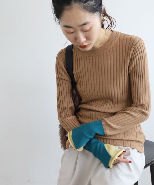 le.coeur blanc / ルクールブラン ニット・セーター | 《WEB限定アイテム》レイヤードカフス配色リブニット | 詳細21