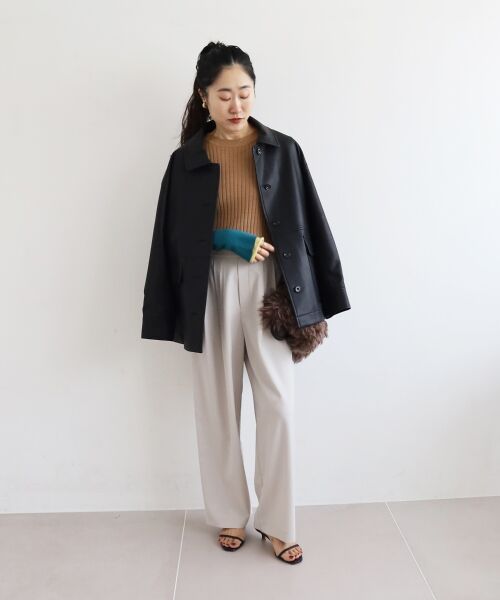 le.coeur blanc / ルクールブラン ニット・セーター | 《WEB限定アイテム》レイヤードカフス配色リブニット | 詳細25