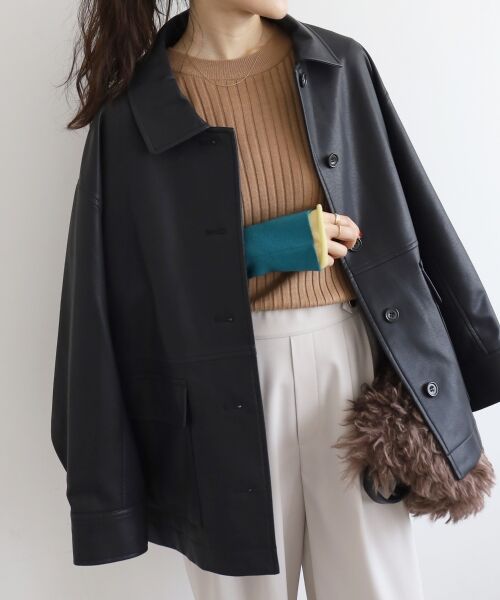 le.coeur blanc / ルクールブラン ニット・セーター | 《WEB限定アイテム》レイヤードカフス配色リブニット | 詳細26