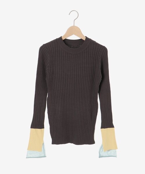 le.coeur blanc / ルクールブラン ニット・セーター | 《WEB限定アイテム》レイヤードカフス配色リブニット | 詳細27