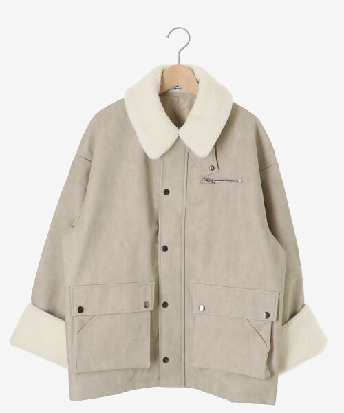 le.coeur blanc / ルクールブラン ブルゾン | 《WEB限定アイテム》ヴィンテージライクボアカラーブルゾン | 詳細1