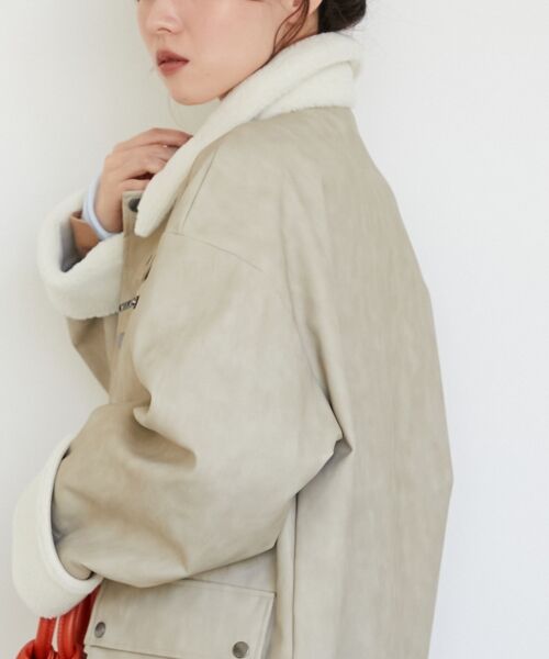 le.coeur blanc / ルクールブラン ブルゾン | 《WEB限定アイテム》ヴィンテージライクボアカラーブルゾン | 詳細11