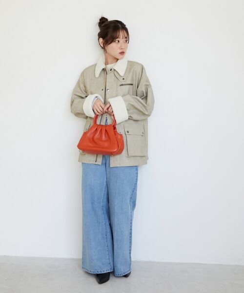 le.coeur blanc / ルクールブラン ブルゾン | 《WEB限定アイテム》ヴィンテージライクボアカラーブルゾン | 詳細12
