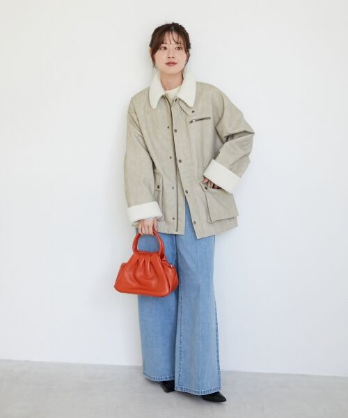 le.coeur blanc / ルクールブラン ブルゾン | 《WEB限定アイテム》ヴィンテージライクボアカラーブルゾン | 詳細13
