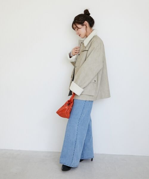 le.coeur blanc / ルクールブラン ブルゾン | 《WEB限定アイテム》ヴィンテージライクボアカラーブルゾン | 詳細15