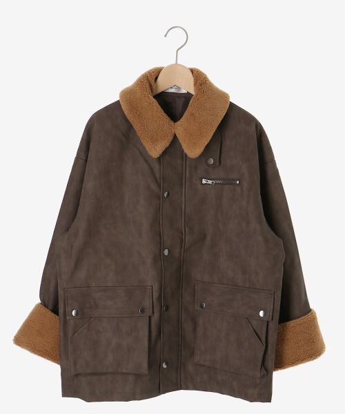 le.coeur blanc / ルクールブラン ブルゾン | 《WEB限定アイテム》ヴィンテージライクボアカラーブルゾン | 詳細17