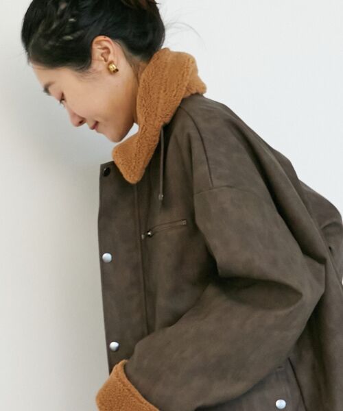 le.coeur blanc / ルクールブラン ブルゾン | 《WEB限定アイテム》ヴィンテージライクボアカラーブルゾン | 詳細21