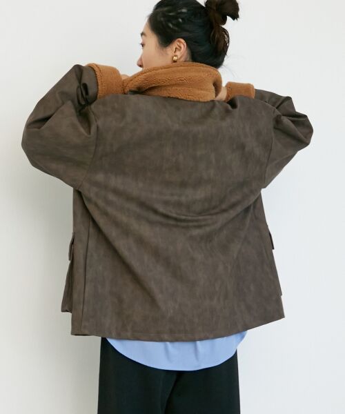 le.coeur blanc / ルクールブラン ブルゾン | 《WEB限定アイテム》ヴィンテージライクボアカラーブルゾン | 詳細22