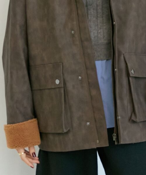 le.coeur blanc / ルクールブラン ブルゾン | 《WEB限定アイテム》ヴィンテージライクボアカラーブルゾン | 詳細23