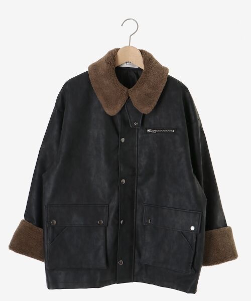 le.coeur blanc / ルクールブラン ブルゾン | 《WEB限定アイテム》ヴィンテージライクボアカラーブルゾン | 詳細27
