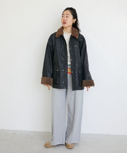 le.coeur blanc / ルクールブラン ブルゾン | 《WEB限定アイテム》ヴィンテージライクボアカラーブルゾン | 詳細28