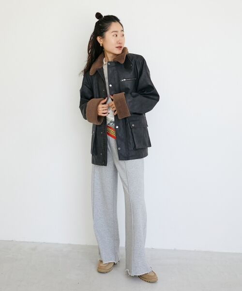 le.coeur blanc / ルクールブラン ブルゾン | 《WEB限定アイテム》ヴィンテージライクボアカラーブルゾン | 詳細29