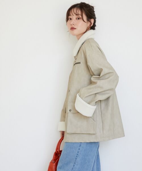 le.coeur blanc / ルクールブラン ブルゾン | 《WEB限定アイテム》ヴィンテージライクボアカラーブルゾン | 詳細7