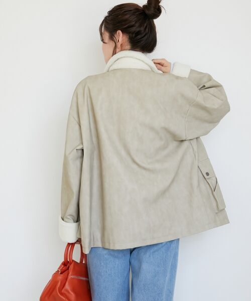 le.coeur blanc / ルクールブラン ブルゾン | 《WEB限定アイテム》ヴィンテージライクボアカラーブルゾン | 詳細9