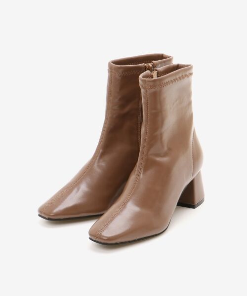 le.coeur blanc / ルクールブラン ブーツ（ショート丈） | 《WEB限定アイテム》スクエアトゥ裏起毛ストレッチブーツ | 詳細1