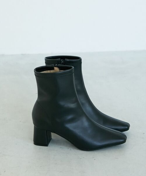 le.coeur blanc / ルクールブラン ブーツ（ショート丈） | 《WEB限定アイテム》スクエアトゥ裏起毛ストレッチブーツ | 詳細14