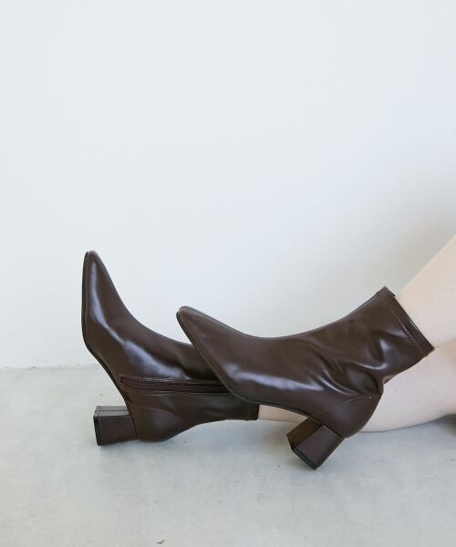 le.coeur blanc / ルクールブラン ブーツ（ショート丈） | 《WEB限定アイテム》スクエアトゥ裏起毛ストレッチブーツ | 詳細18