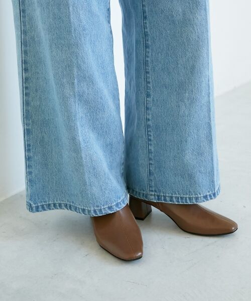 le.coeur blanc / ルクールブラン ブーツ（ショート丈） | 《WEB限定アイテム》スクエアトゥ裏起毛ストレッチブーツ | 詳細2