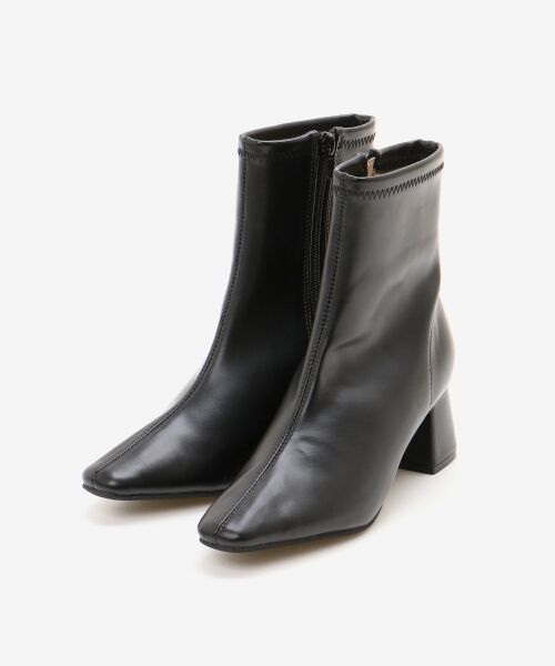 le.coeur blanc / ルクールブラン ブーツ（ショート丈） | 《WEB限定アイテム》スクエアトゥ裏起毛ストレッチブーツ | 詳細9