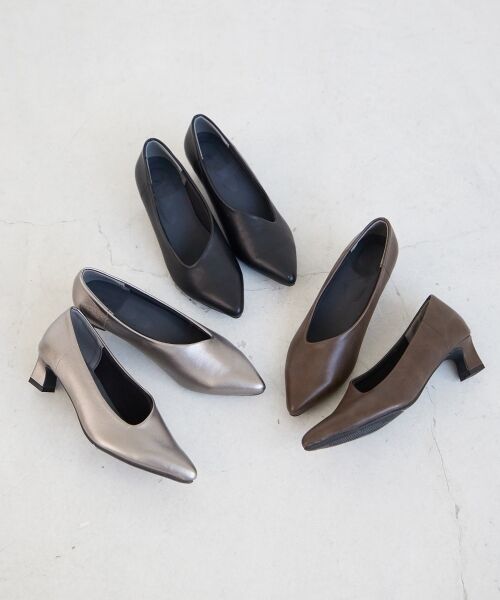 le.coeur blanc / ルクールブラン パンプス | 《WEB限定アイテム》アシンメトリーカットパンプス | 詳細1