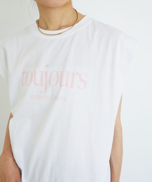le.coeur blanc / ルクールブラン Tシャツ | toujoursロゴプリントフレンチTシャツ | 詳細18